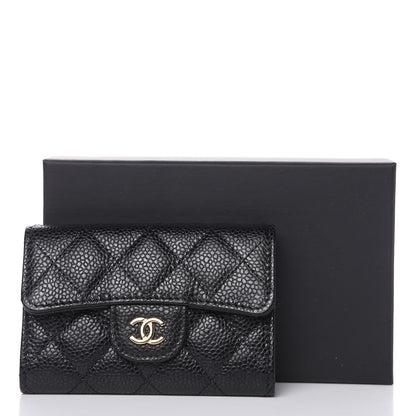 Chanel Caviar Quilted Flap Card Holder Wallet Black 9 of 9