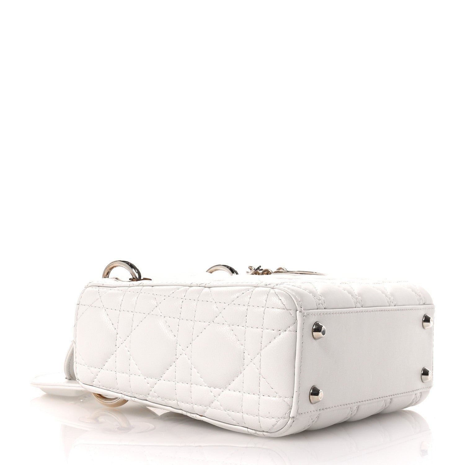 Christian Dior Lambskin Cannage Mini Lady Dior White 4 of 11