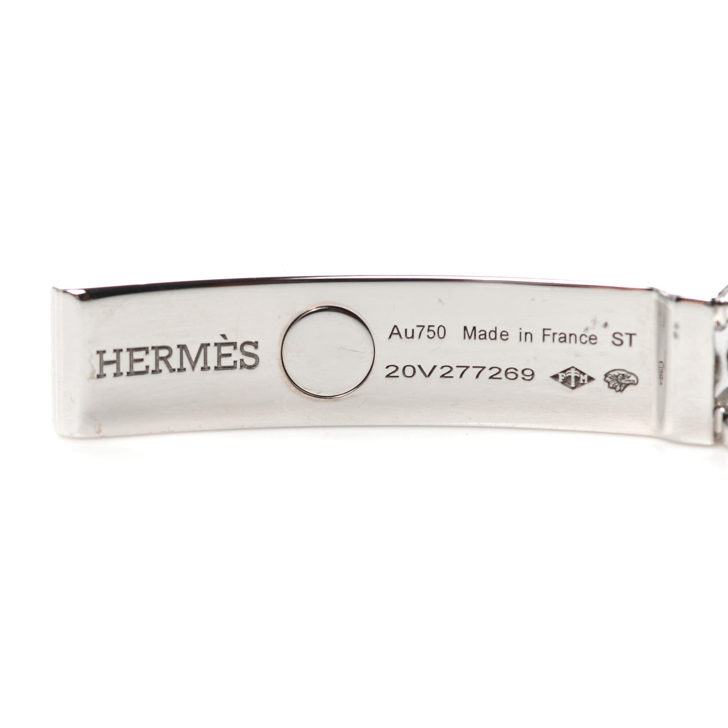 18K White Gold Diamond TPM Kelly Gourmette Bracelet ST
