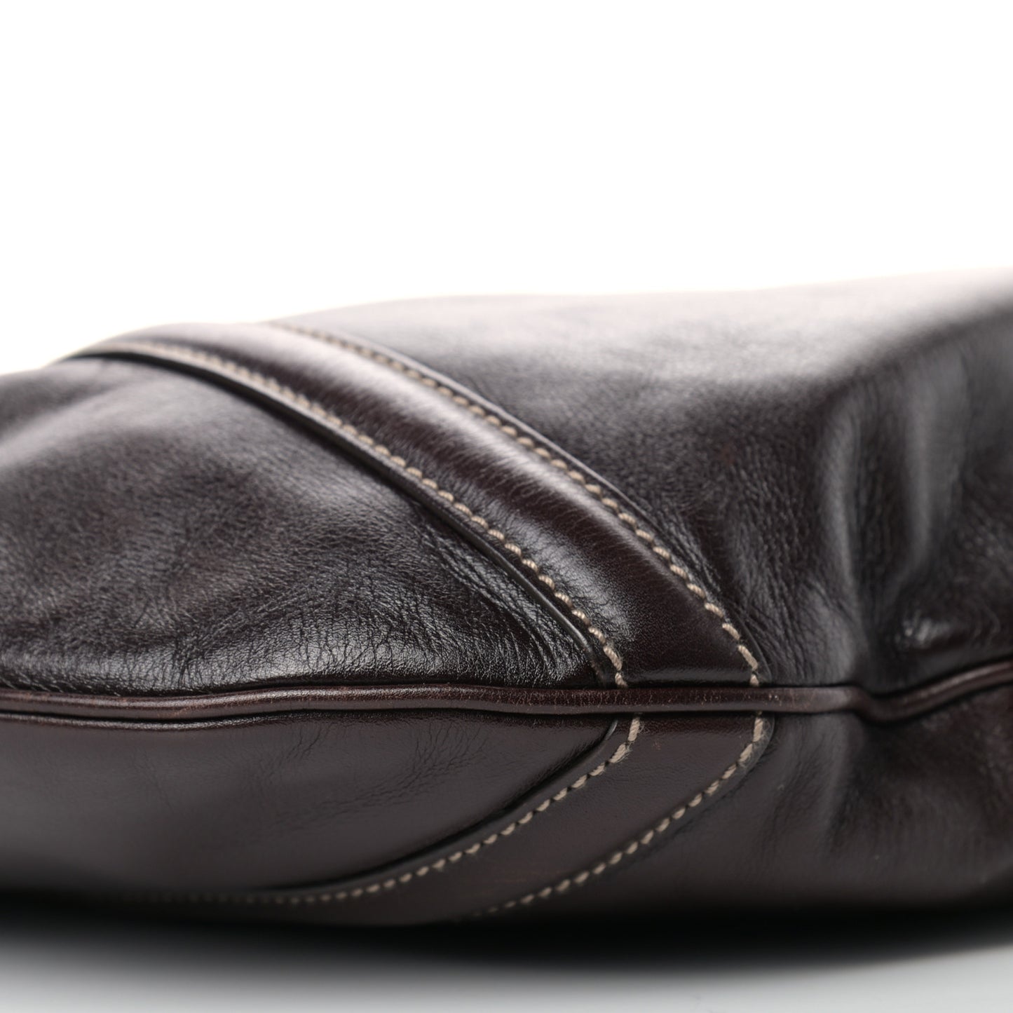 Calfskin Medium Britt Tote Dark Brown