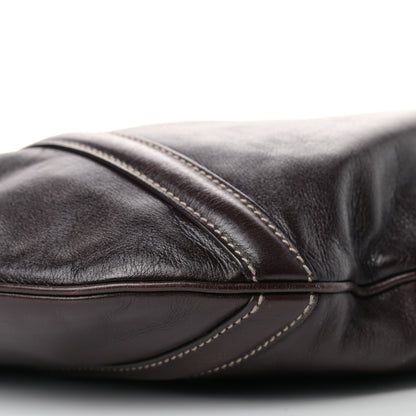 Gucci Calfskin Medium Britt Tote Dark Brown 7 of 10