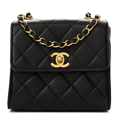 Chanel Lambskin Quilted Mini Square Flap Black 1 of 15