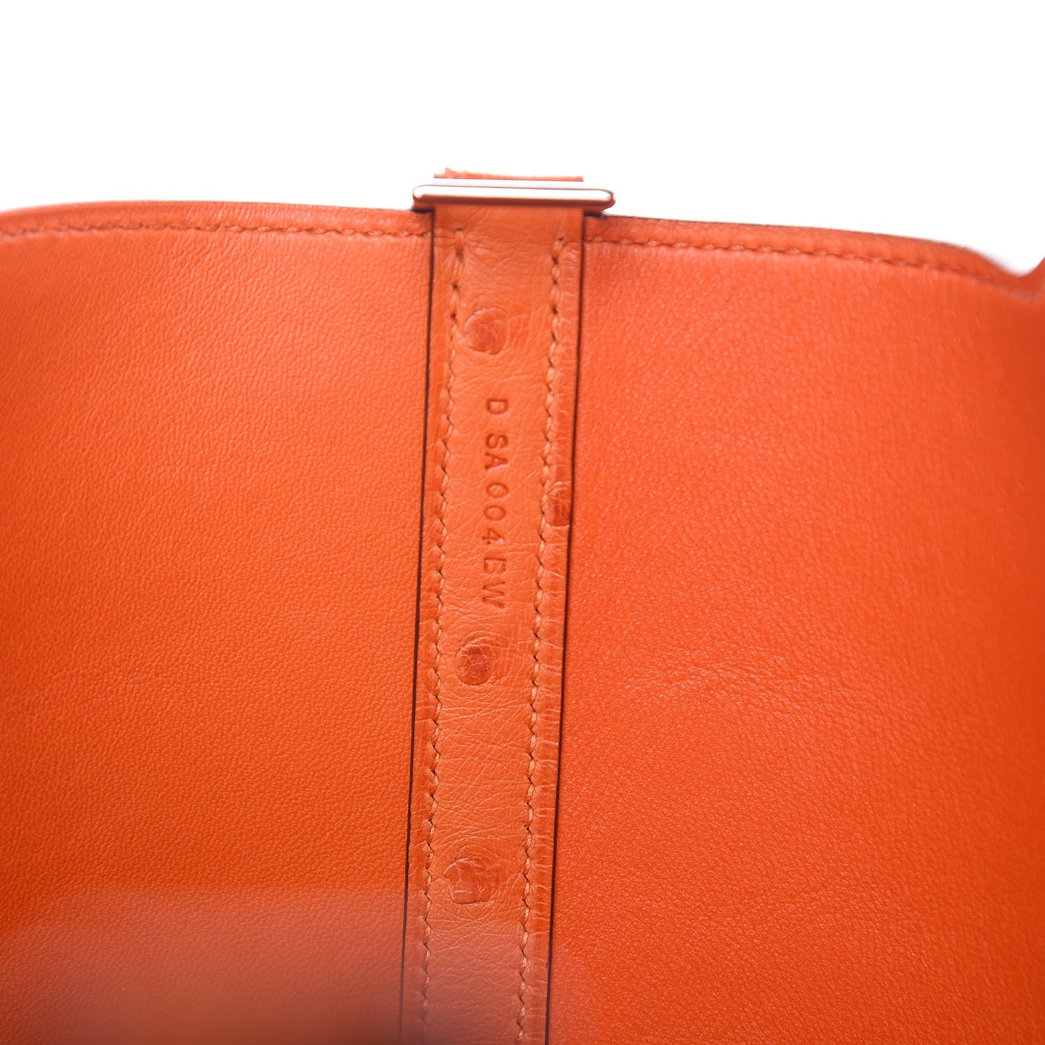 Hermes Ostrich Picotin Lock 22 Orange 6 of 10