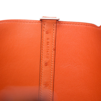 Hermes Ostrich Picotin Lock 22 Orange 6 of 10