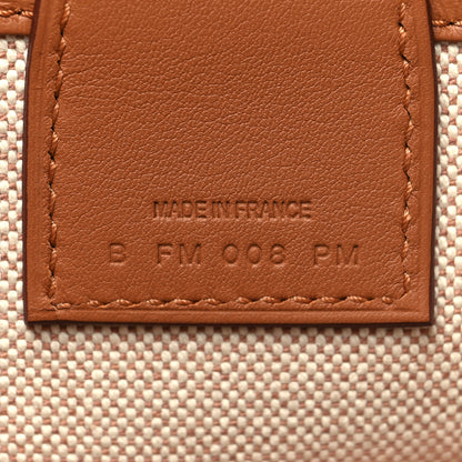 Hermes H Plume Canvas Swift Printed Quadrige au Fil Steeple 25 Bag Gris Beige Ecru Beige Gold 7 of 10