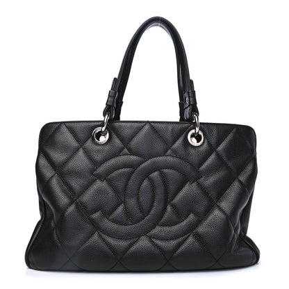 Chanel Soft Caviar Quilted CC Timeless Tote Black 1 of 11