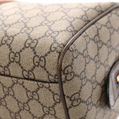 Gucci GG Supreme Monogram Web Medium Ophidia Top Handle Bag Beige Ebony 11 of 13