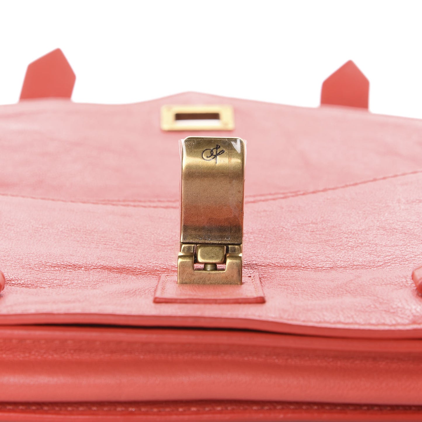 Lambskin PS1 Pochette Clutch Deep Coral