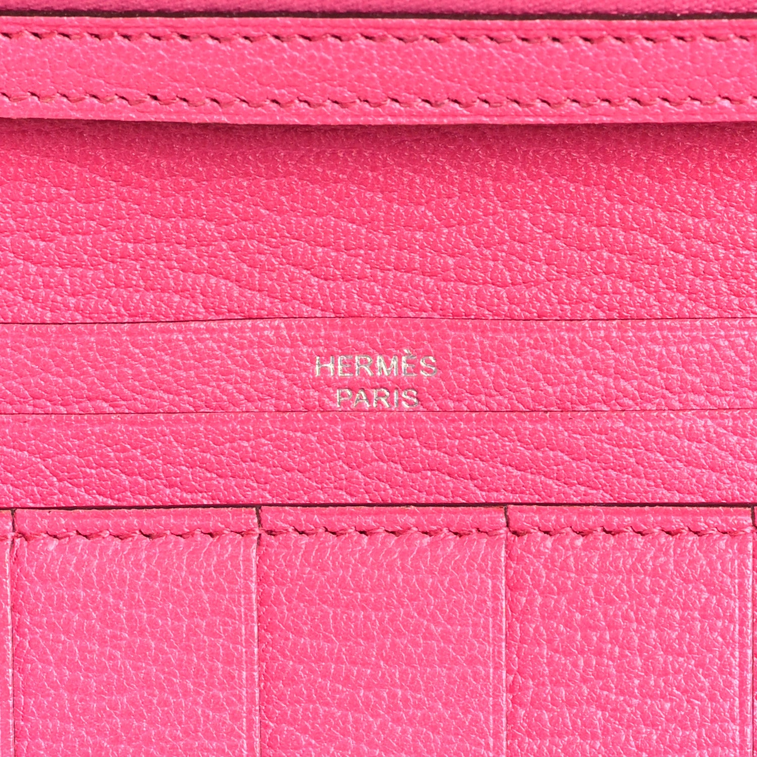 Hermes Chevre Mysore Bearn Gusset Wallet Rose Tyrien 6 of 9