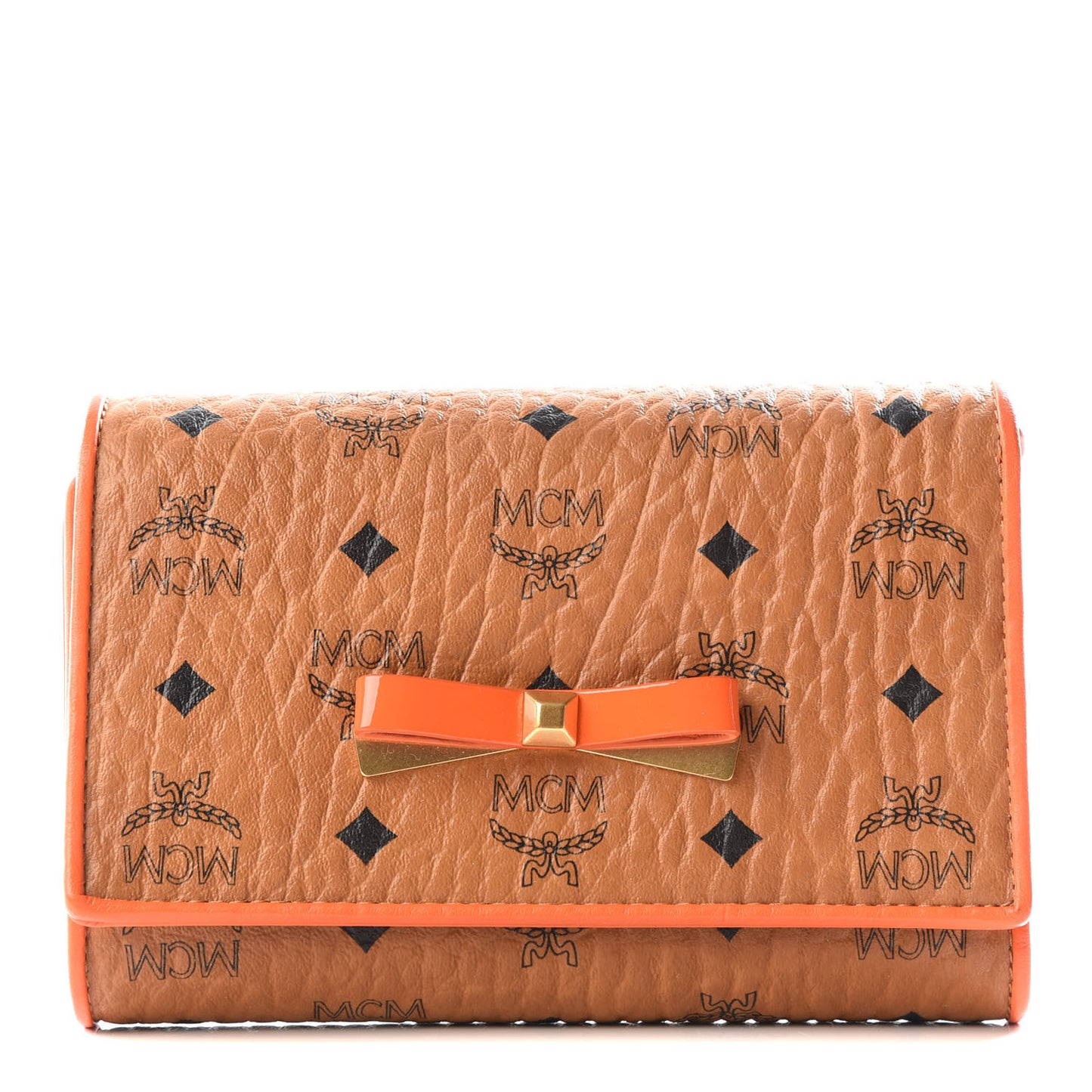 Visetos Tri-Fold Wallet Cognac Orange