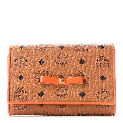 MCM Visetos Tri-Fold Wallet Cognac Orange 1 of 10