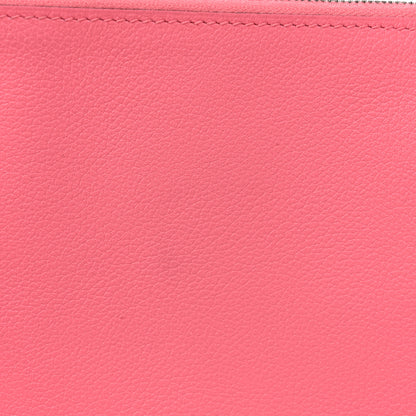 Hermes Evercolor Atout Pouch Rose Azalee Vert Cypress 9 of 11