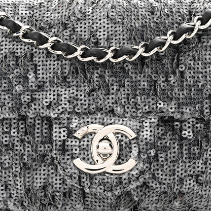 Chanel Sequin Mini Rectangular Flap Silver 8 of 11