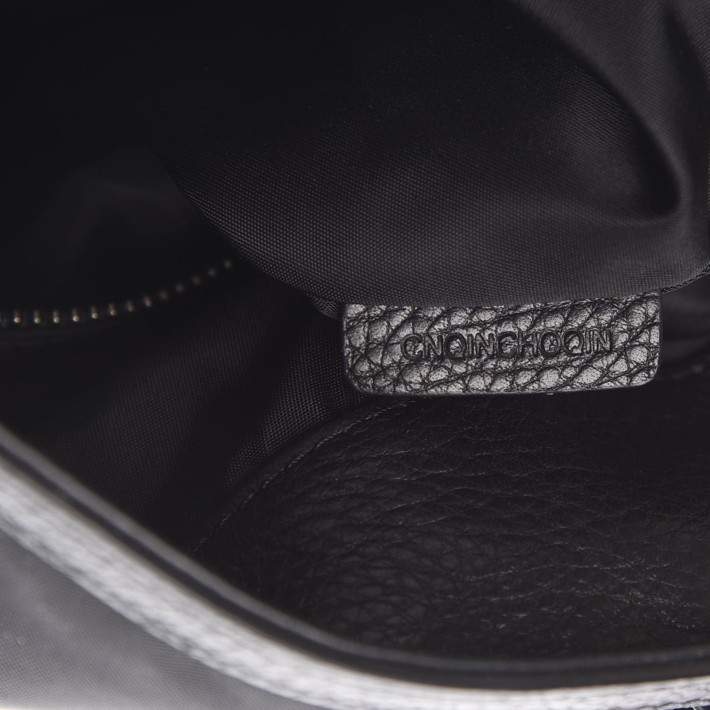 Nylon Calfskin Tote Black