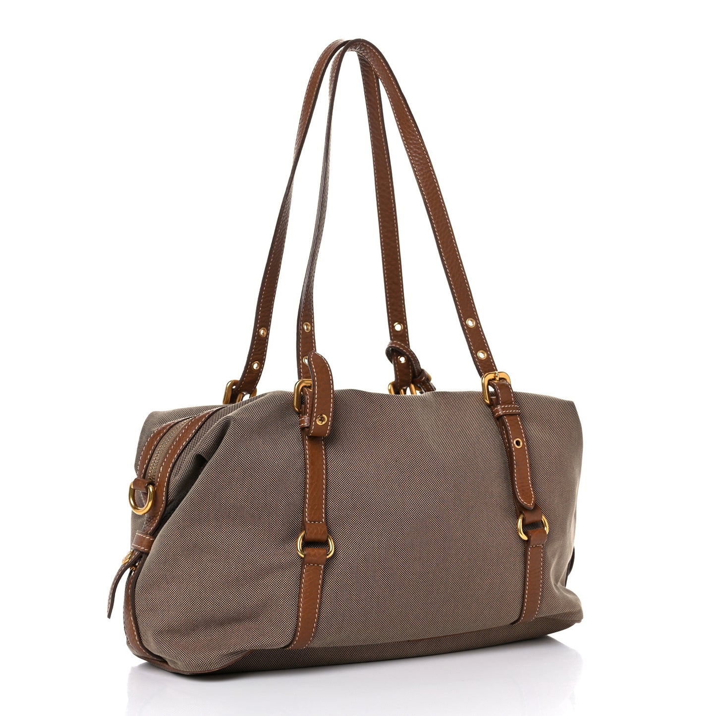 Jacquard Logo Tote Brown