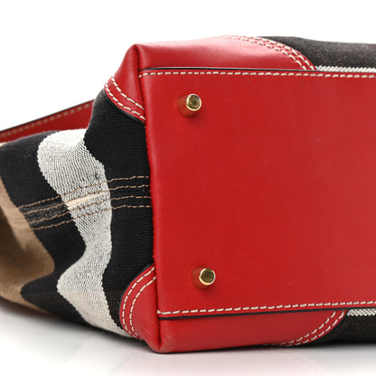 Burberry Canvas Mega Check Medium Maidstone Cadmium Red 7 of 13