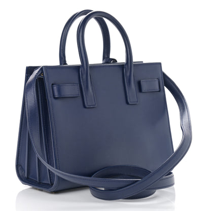 Saint Laurent Calfskin Nano Sac De Jour Dark Blue 3 of 9