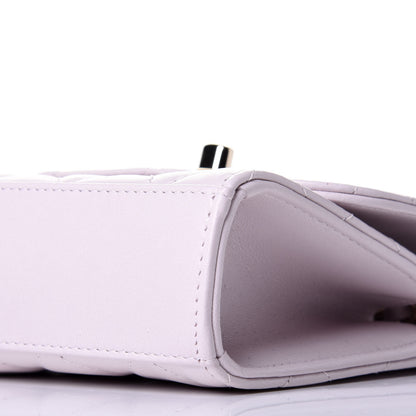 Chanel Lambskin Quilted Mini Trendy CC Clutch With Chain Lilas Lilac 10 of 11