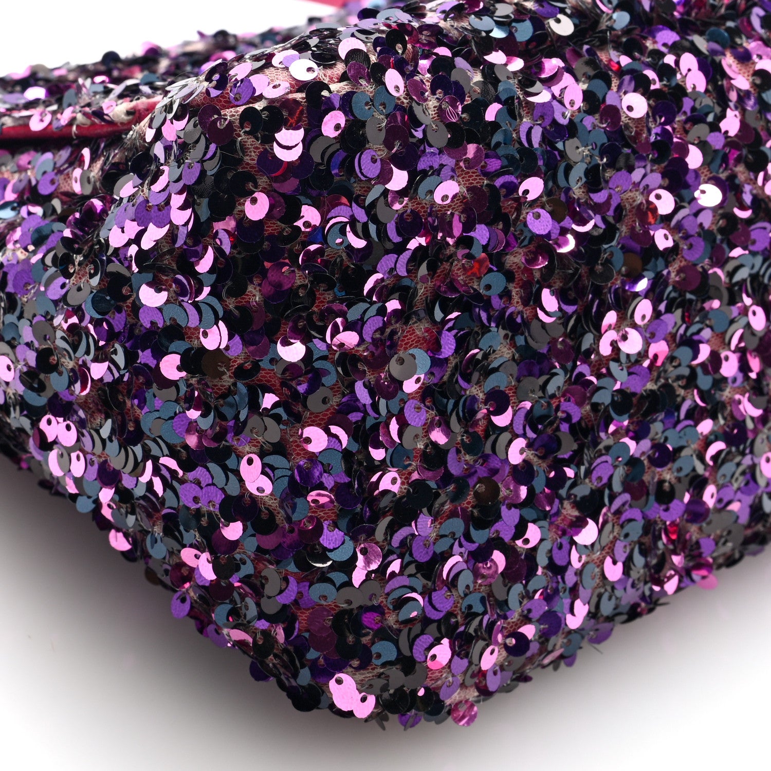Fendi Sequin Nappa Mama Baguette Pink Multicolor 8 of 9