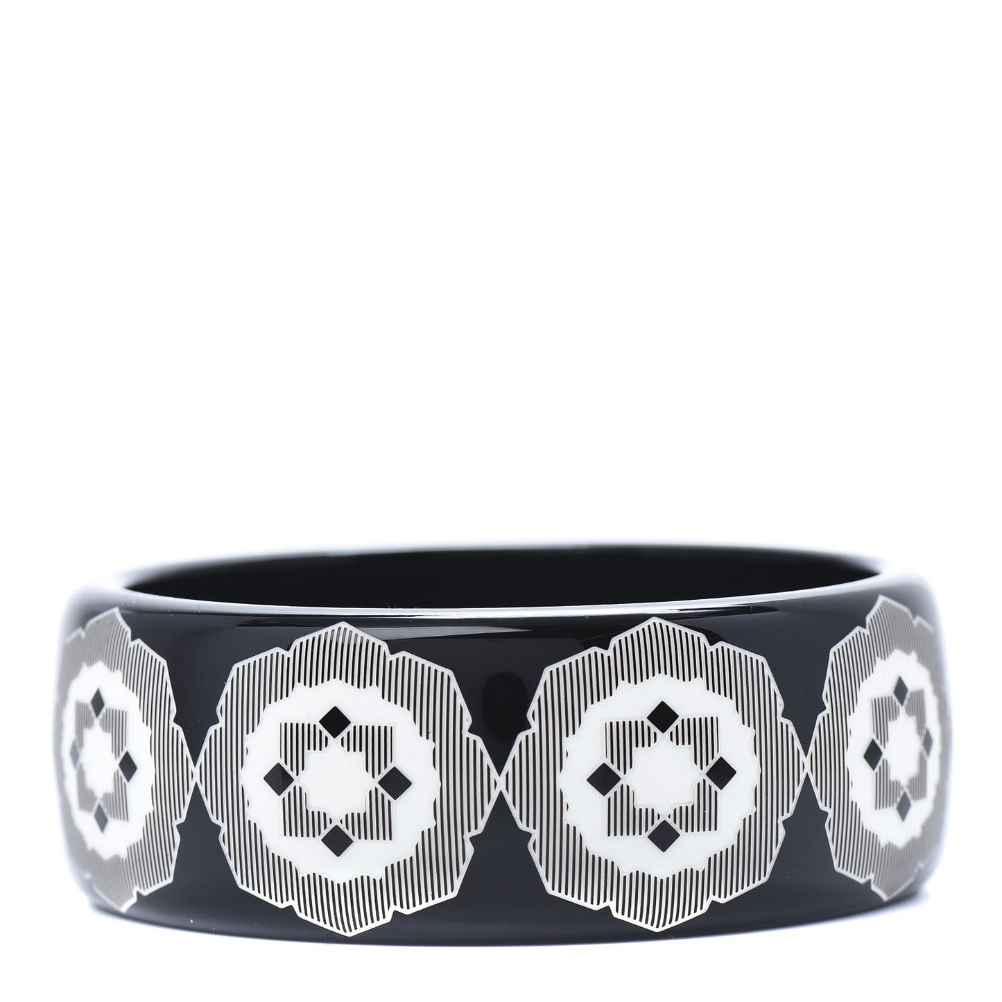 Resin Paloma Picasso Zellige Bangle Bracelet Black