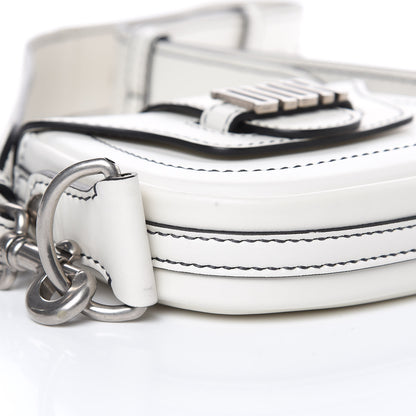 Christian Dior Calfskin Mini D Fence Saddle Bag White 9 of 11
