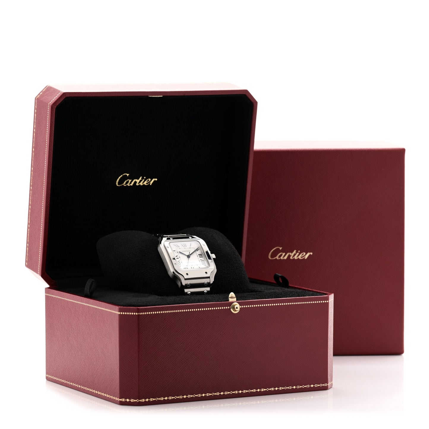 Stainless Steel 35mm Santos de Cartier Automatic Watch