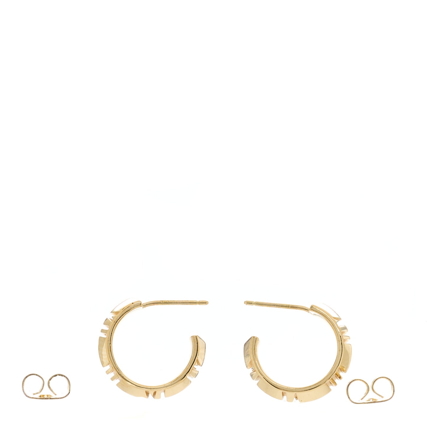 18K Yellow Gold Small Atlas X Hoop Earrings