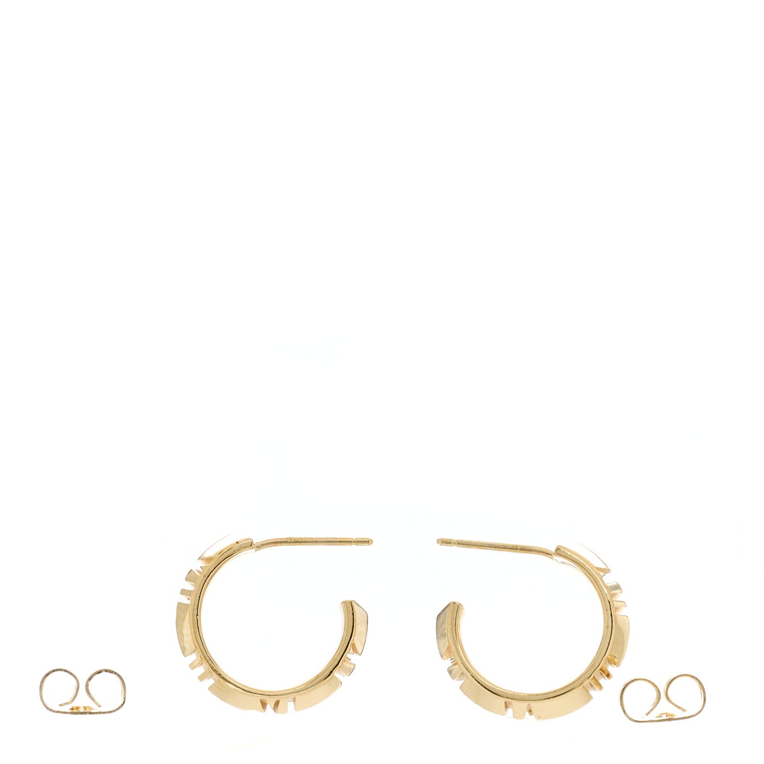 Tiffany 18K Yellow Gold Small Atlas X Hoop Earrings 3 of 4