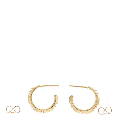 Tiffany 18K Yellow Gold Small Atlas X Hoop Earrings 3 of 4