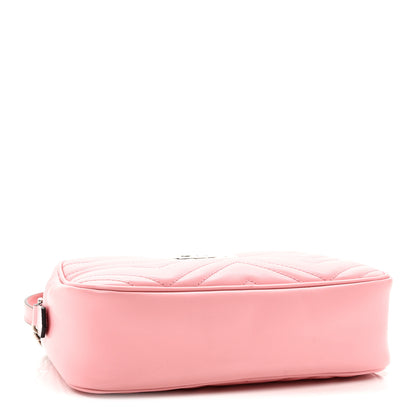 Gucci Calfskin Matelasse Small GG Marmont Chain Shoulder Bag Wild Rose 4 of 10