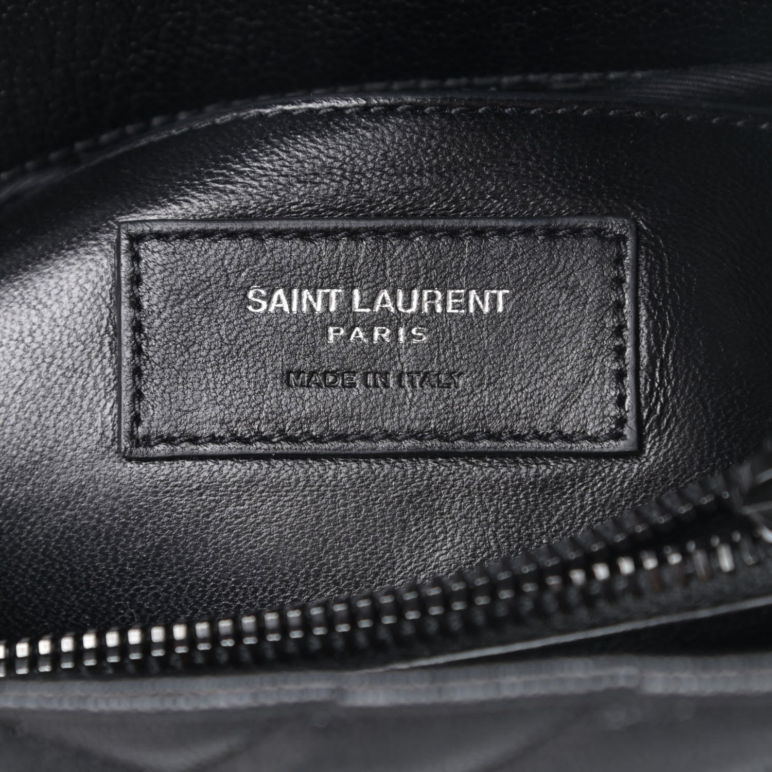 Saint Laurent Sheepskin Matelasse Chevron Monogram Monochrome Medium College Bag Black 6 of 13
