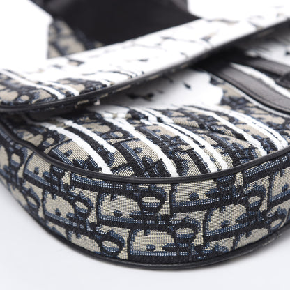 Christian Dior X RAYMON PETTIBON Oblique Mens Saddle Bag Blue White 8 of 10