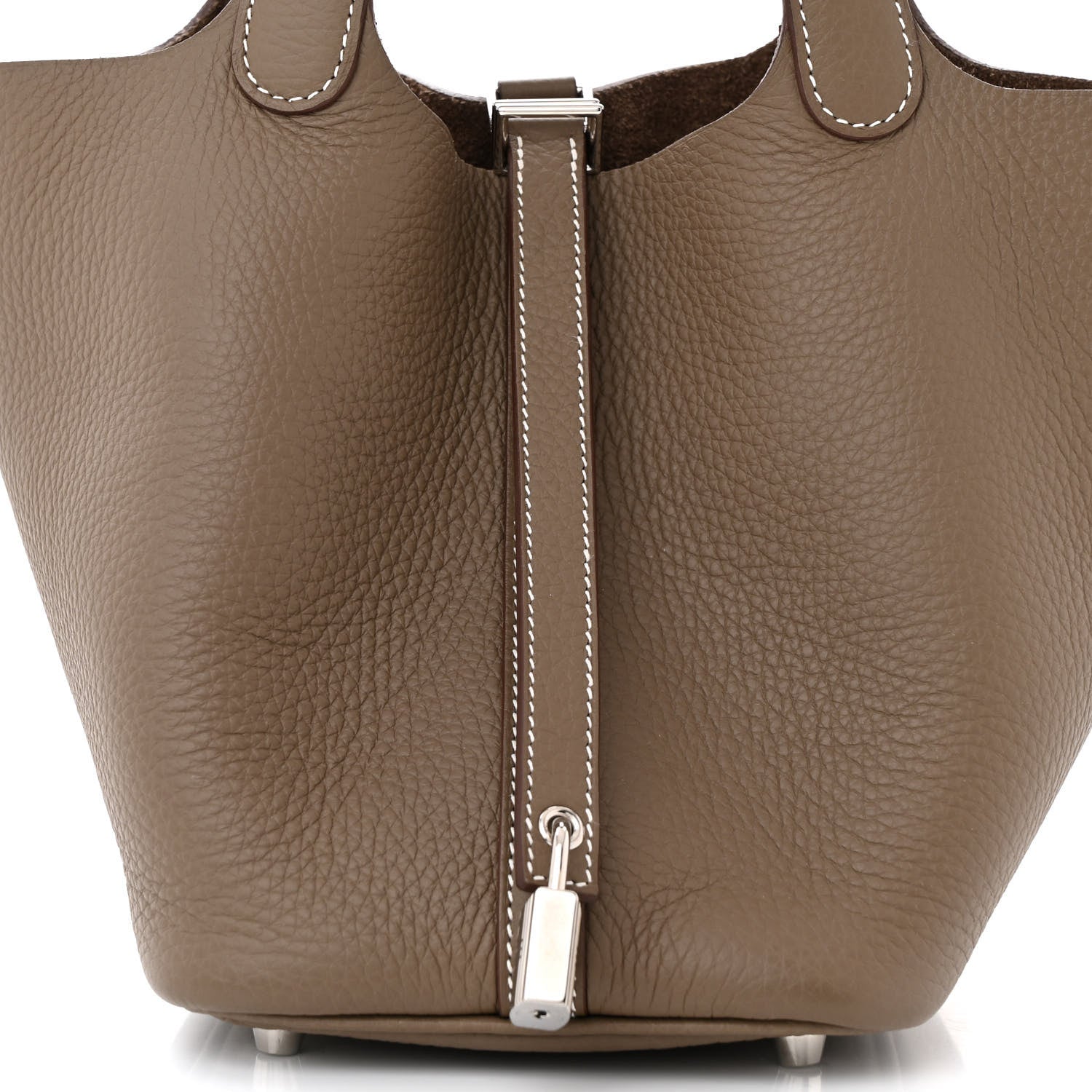 Hermes Taurillon Clemence Picotin Lock 18 PM Etoupe 8 of 10