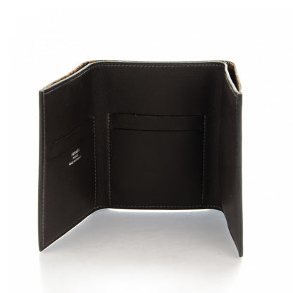 Hermes Swift Mens Citizen Twill Petit Fil d'Argent Tri-Fold Wallet Ebene Cannelle 5 of 8