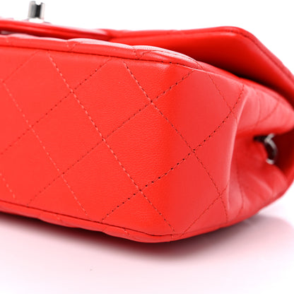 Chanel Lambskin Quilted Mini Rectangular Flap Red 9 of 10