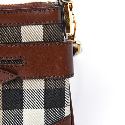 Burberry House Check Bridle Calfskin Peyton Crossbody Tan 12 of 15