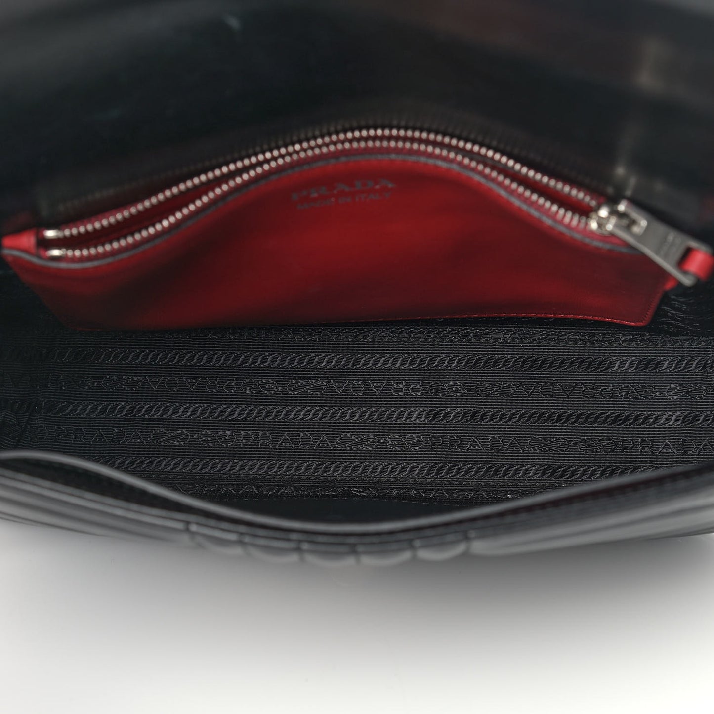 Soft Calfskin Impunture Diagramme Medium Chain Flap Shoulder Bag Black