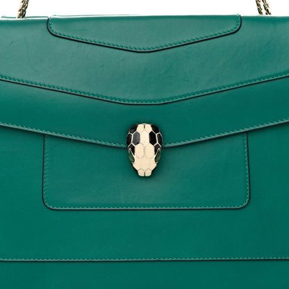 Bulgari Calfskin Serpenti Forever Shoulder Bag Emerald Green 7 of 9