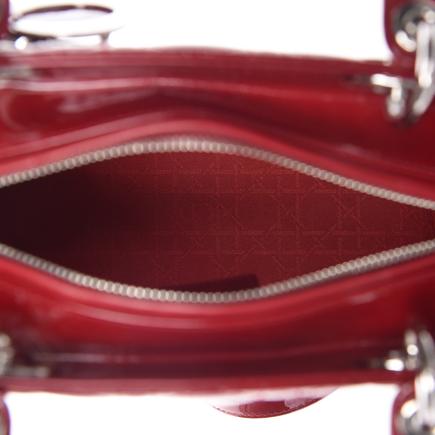 Christian Dior Patent Cannage Medium Lady Dior Red 5 of 10