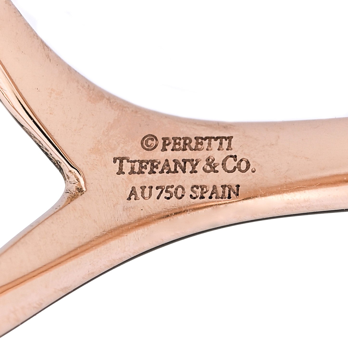 18K Rose Gold Small Elsa Peretti Open Heart Ring 53 6.5