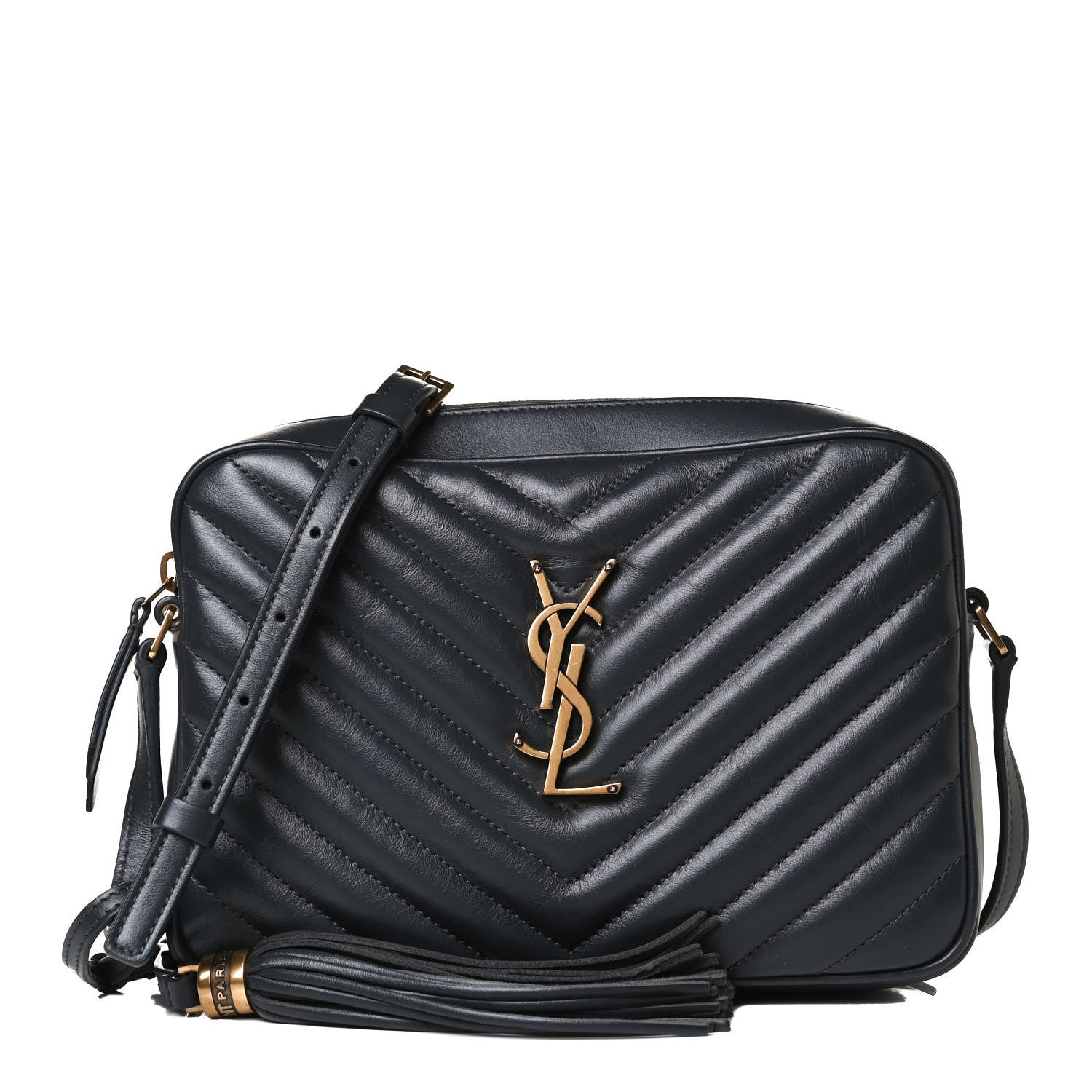 Saint Laurent Calfskin Matelasse Monogram Lou Camera Bag Dark Smog 1 of 13