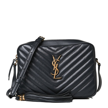 Saint Laurent Calfskin Matelasse Monogram Lou Camera Bag Dark Smog 1 of 13