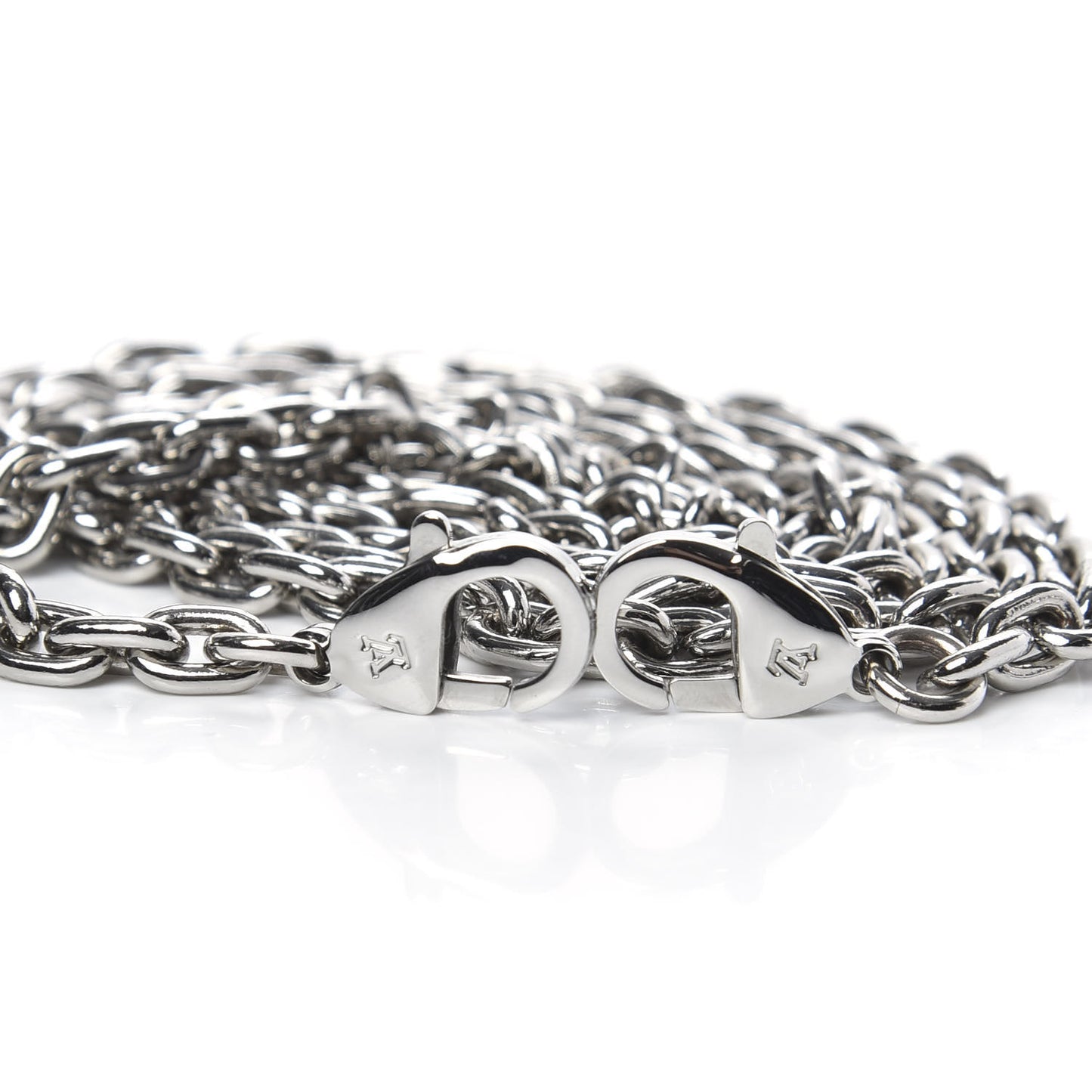 Epi Trunk Wallet Chain Shoulder Strap Silver
