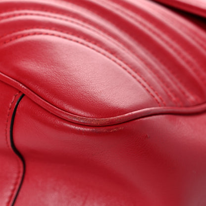 Gucci Calfskin Matelasse Large GG Marmont Shoulder Bag Hibiscus Red 9 of 17