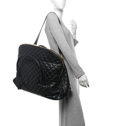 Saint Laurent Calfskin Quilted ES Giant Travel Bag Black 2 of 10