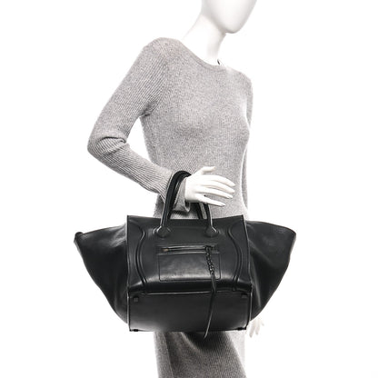Celine Supple Calfskin Medium Phantom Luggage Black 2 of 7
