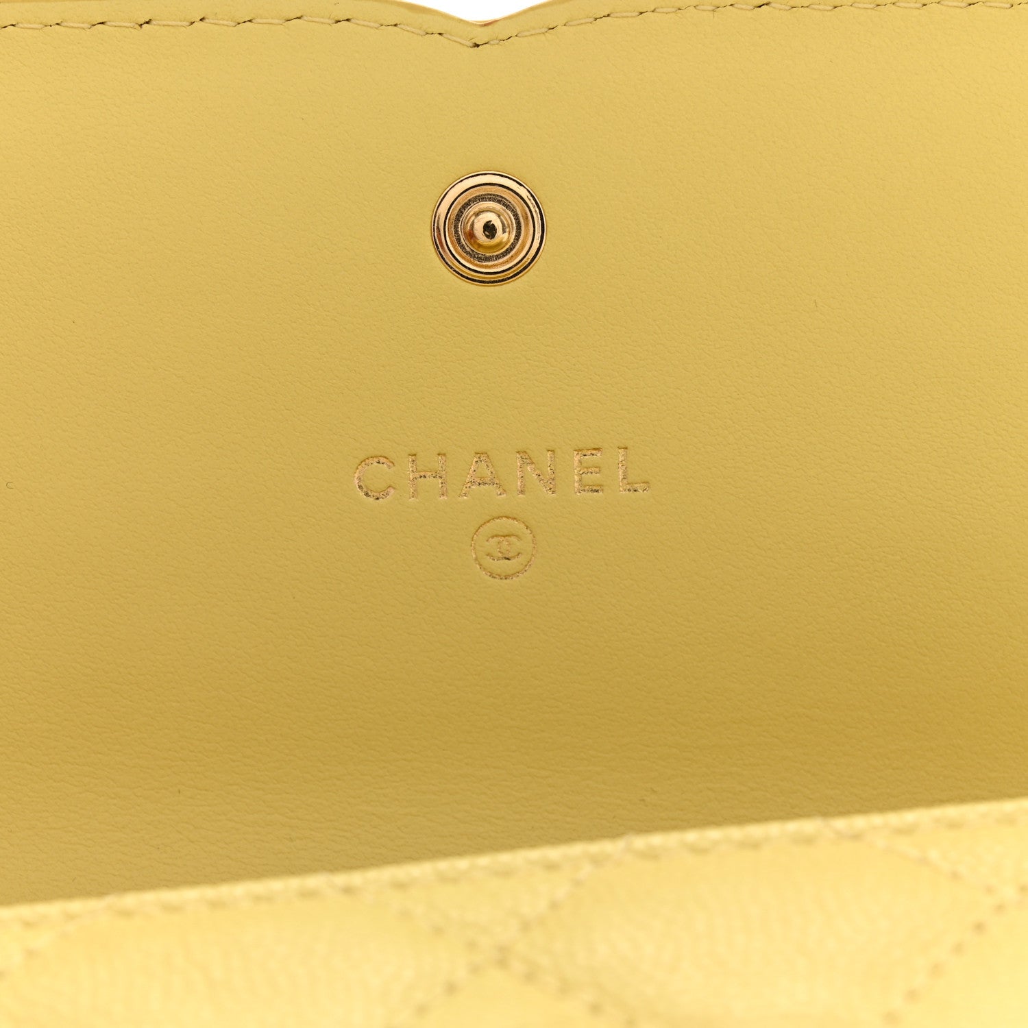 Chanel Caviar Quilted Medium Filigree Flap Wallet Yellow 6 of 13