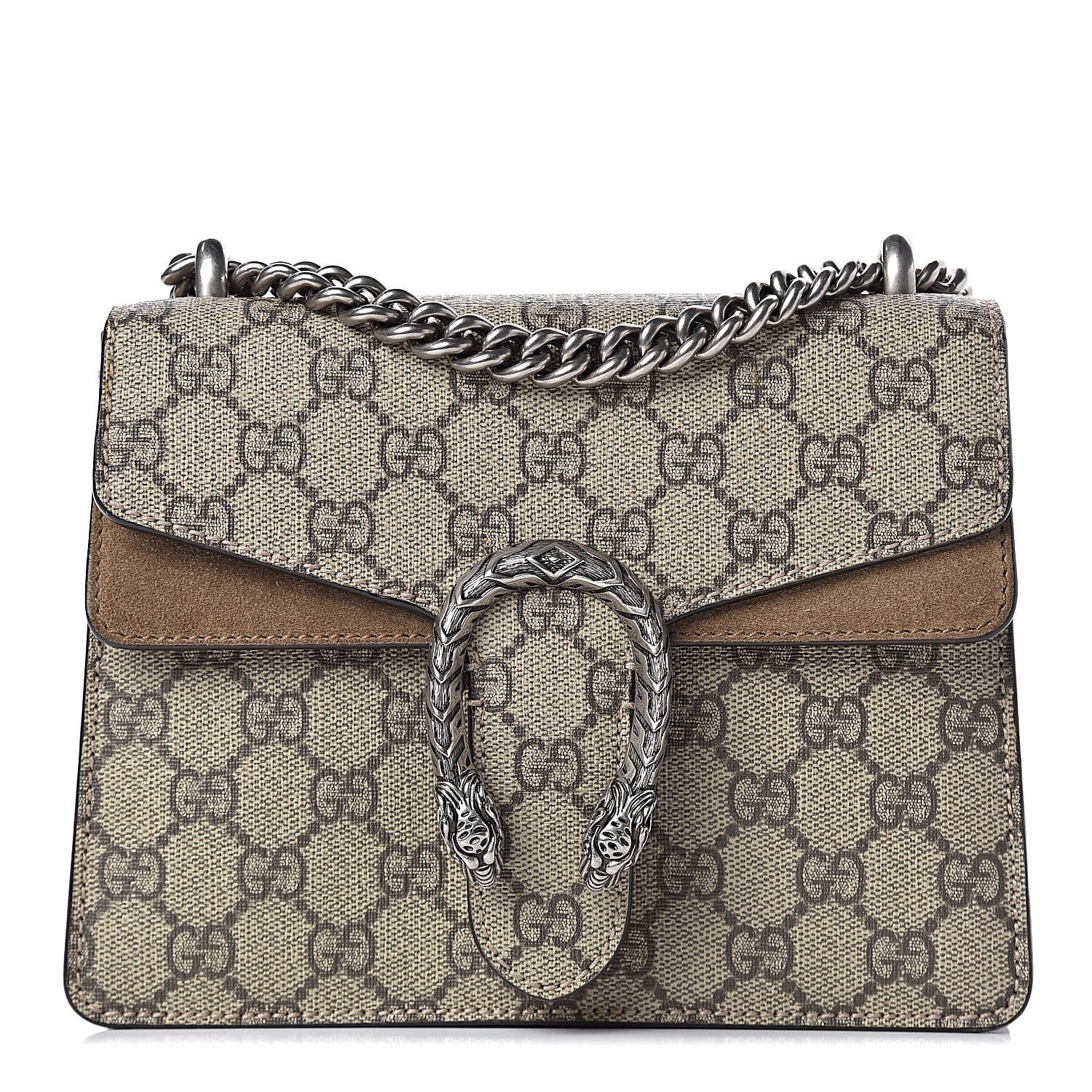 Gucci GG Supreme Monogram Mini Dionysus Shoulder Bag Taupe 1 of 12
