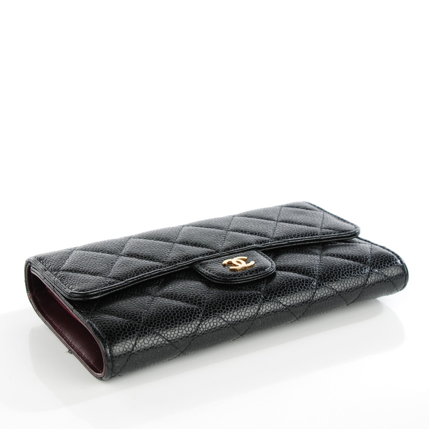 Chanel Caviar Quilted Large Flap Wallet Black 4 of 8