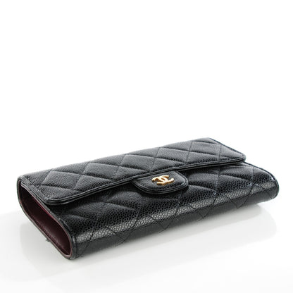 Chanel Caviar Quilted Large Flap Wallet Black 4 of 8
